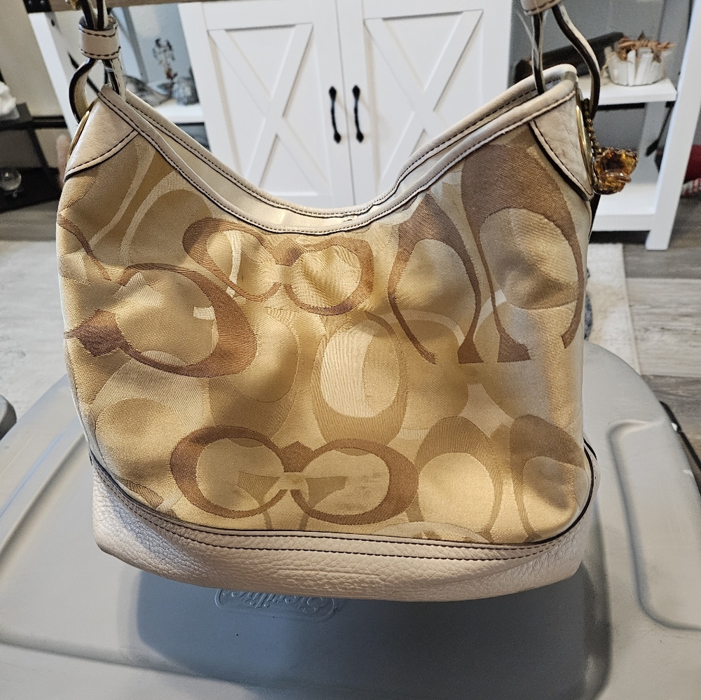 Coach Cream and Tan Women's Bag